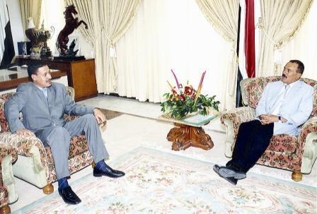 فخامة رئيس الجمهورية / علي عبدالله صالح لدى استقبالة للسفير الموريتاني